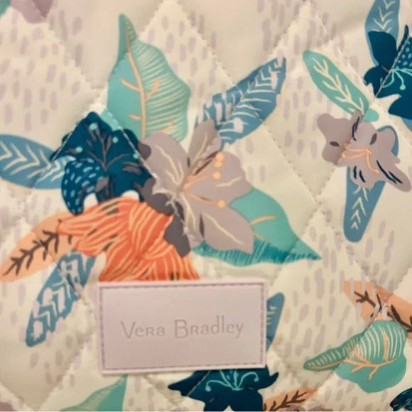 Vera Bradley Botanical Print Travel Bag - Cream and Blue - Picture 7 of 7